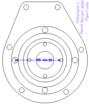 Outside face of gearbox