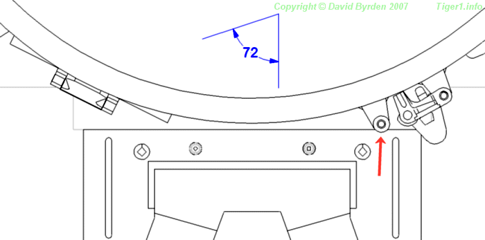 Turret permitting engine hatch to open