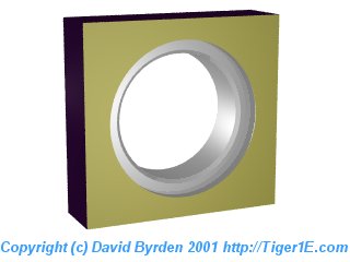 Hole for vision port