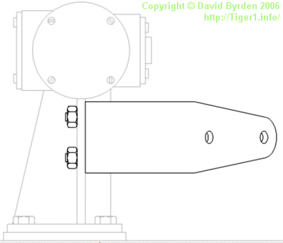 Support arm seen from the left